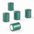Bordmagneten cilindrisch  houdt ca. 3,9 kg, neodymium magneten met kunststof kapje, Ø 14 mm, transparent groen