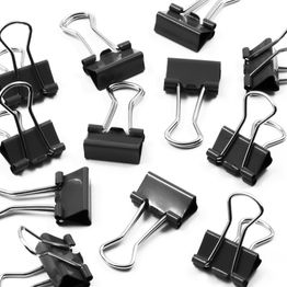Foldback clips „mauly“ 13 mm van metaal, set van 12, zwart