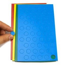 Magnetische symbolen cirkel klein magneetstippen voor whiteboards & planborden, 50 symbolen per vel, in verschillende kleuren