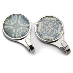 LIV-70, Magnetische haken Azulejos, magnetische haakjes met tegelpatroon, set van 2