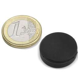 S-20-05-R, Schijfmagneet Ø 22 mm, Dikte 6,4 mm, neodymium, N42, rubber gecoat