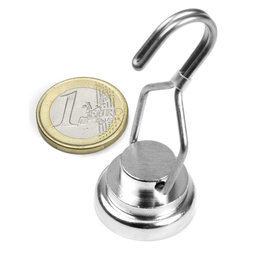 FTNT-25, Potmagneet met draaibare haak, Ø 25 mm, houdkracht ca. 20 kg