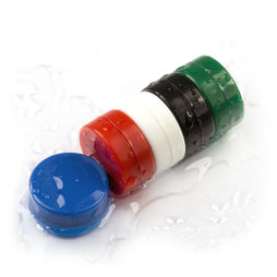 M-DISC-02, Schijfmagneten met kunststof ommanteling, 5 stuks per set, div. kleuren