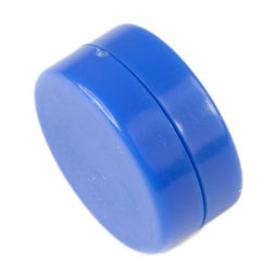 M-DISC-02/blue, Schijfmagneten met kunststof ommanteling Ø 13,4 mm, 5 stuks per set, blauw
