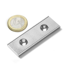 Neodymium stripmagneet 60 x 20 x 4 mm