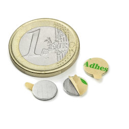Schijfmagneet (zelfklevend) Ø 8 mm, hoogte 0,75 mm