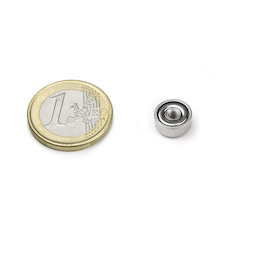 Potmagneet met inwendig schroefdraad M3