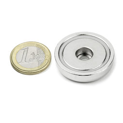 ZTN-32, Potmagneet met rond doorlopend gat, Ø 32 mm