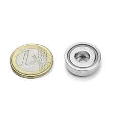 ZTN-20, Potmagneet met rond doorlopend gat, Ø 20 mm
