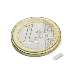 Q-05-1.5-01-N, Blokmagneet 5 x 1,5 x 1 mm, neodymium, N45, vernikkeld