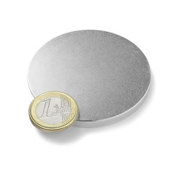 S-60-05-N, Schijfmagneet Ø 60 mm, hoogte 5 mm, neodymium, N42, vernikkeld