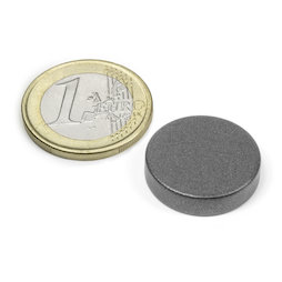 S-20-05-T, Schijfmagneet Ø 20 mm, hoogte 5 mm, neodymium, N42, met Teflon coating