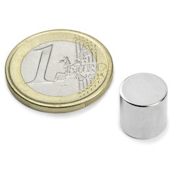 Schijfmagneet Ø 10 mm, hoogte 10 mm