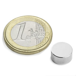 Schijfmagneet Ø 10 mm, hoogte 5 mm