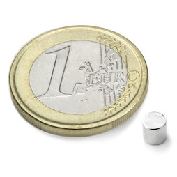 Schijfmagneet Ø 4 mm, hoogte 4 mm