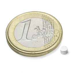 S-03-02-N, Schijfmagneet Ø 3 mm, hoogte 2 mm, neodymium, N48, vernikkeld