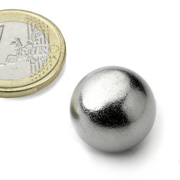 K-19-C, Kogelmagneet Ø 19 mm, neodymium, N38, verchroomd
