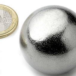 K-40-C, Kogelmagneet Ø 40 mm, neodymium, N40, verchroomd