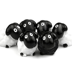 LIV-52, Petits moutons, aimants décoratifs en forme de moutons, lot de 6