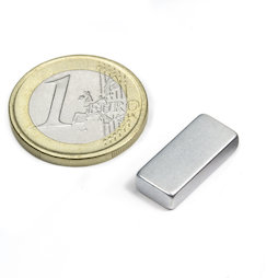 Q-18-08-04-Z, Blokmagneet 18 x 8 x 4 mm, neodymium, N45, verzinkt