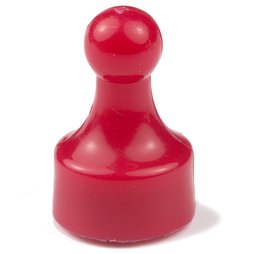 M-PIN/red, Magneetpins 'Player', prikbordmagneten in de vorm van een speelfiguur, set van 10, rood