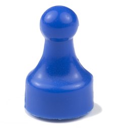 M-PIN/blue, Magneetpins 'Player', prikbordmagneten in de vorm van een speelfiguur, set van 10, blauw
