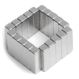Q-15-04-04-MN, Blokmagneet 15 x 4 x 4 mm, neodymium, 45M, vernikkeld