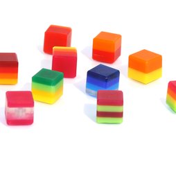 AG-02, Color Cube, decoratieve magneten kleurig, van plexiglas