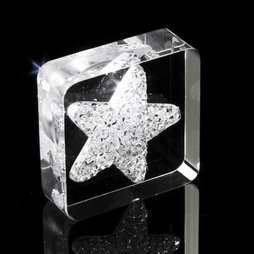 LIV-40, Diamond Star, aimant de réfrigérateur étoile, avec des cristaux Swarovski