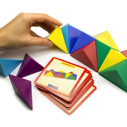 M-41, Tangram-kubus, van 24 magnetische tetraëders, met 20 puzzelopgaven