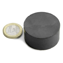 FE-S-40-20, Schijfmagneet Ø 40 mm, hoogte 20 mm, ferriet, Y35, zonder coating