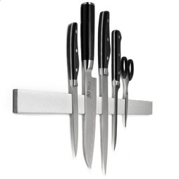 FO-11, Messenrek magnetisch 50 cm, magneetstrip, van roestvrij staal, voor 9 messen tot 500 g