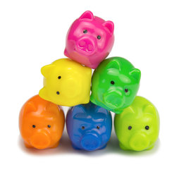 LIV-62, Petits cochons, aimants décoratifs en forme de cochons, lot de 6