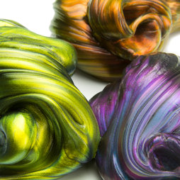 M-PUTTY-IRIS, Intelligent putty Flip-Flop, glinstert in verschillende kleuren, niet magnetisch!