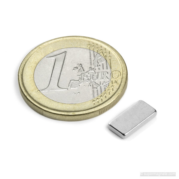 Blokmagneet 10 x 5 x 1,5 mm